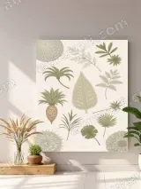 Botanical Tropical Leaves & Pineapple Canvas Wall Art for Home Decor – view 4