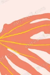 Abstract Tropical Leaf Canvas Wall Art for Living Room framed modern home decor