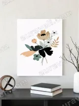 Minimalist Floral Canvas Wall Art for Living Room Bedroom Home Decor – view 3