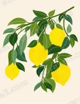 Lemon Branch Canvas Wall Art for Living Room Bedroom Home Decor living room wall art for modern home decor