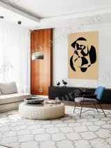 Abstract Black Organic Shapes Canvas Wall Art for Living Room Home Decor – view 5
