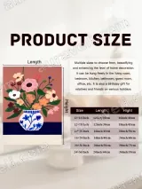 Floral Canvas Wall Art with Blue & White Vase for Living Room Home Decor – view 6