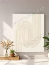 Abstract Curve Line Canvas Wall Art for Living Room Bedroom Home Decor – view 4