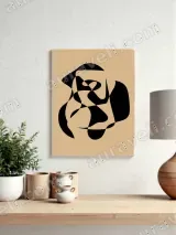 Abstract Black Organic Shapes Canvas Wall Art for Living Room Home Decor – view 4