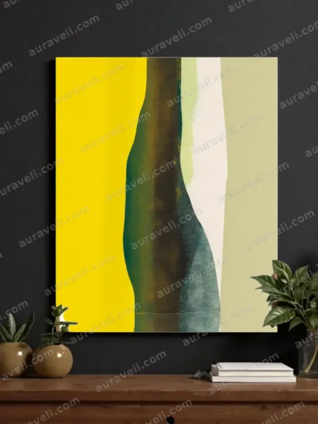 Abstract Color Block Canvas Wall Art for Living Room Home Decor — art print