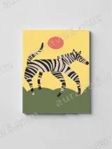 Zebra Minimalist Canvas Wall Art for Living Room Bedroom Decor – view 2