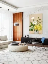 Yellow & White Floral Canvas Wall Art for Living Room Bedroom Decor – view 5
