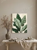 Botanical Tropical Leaf Canvas Wall Art for Living Room Bedroom Home Decor – view 3