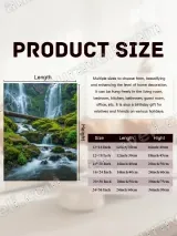 Waterfall & Mossy Rocks Nature Canvas Wall Art for Living Room Decor – view 7