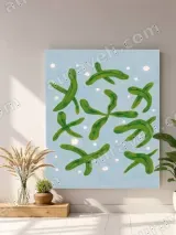 Abstract Green Botanical Canvas Wall Art for Living Room Home Decor – view 4