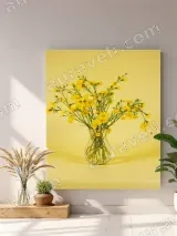 Yellow Daisy Bouquet Canvas Wall Art for Living Room Bedroom Home Decor – view 4