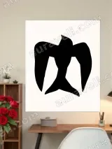 Abstract Bird Silhouette Canvas Wall Art for Living Room Home Decor