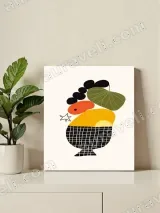 Abstract Fruit Bowl Canvas Wall Art for Living Room Bedroom Home Decor – view 2