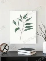 Eucalyptus Leaf Minimalist Canvas Wall Art for Living Room Home Decor – view 3
