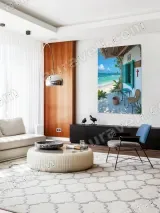 Tropical Beach Cottage Porch Canvas Wall Art for Coastal Home Decor – view 5