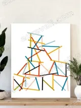 Abstract Colorful Lines Canvas Wall Art for Living Room Home Decor