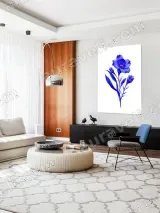 Blue Floral Canvas Wall Art for Living Room Bedroom Home Decor – view 5