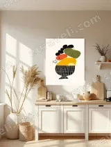 Abstract Fruit Bowl Canvas Wall Art for Living Room Bedroom Home Decor – view 3