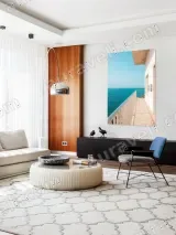 Seaside Balcony Ocean View Canvas Wall Art for Living Room Bedroom Home Decor – view 5