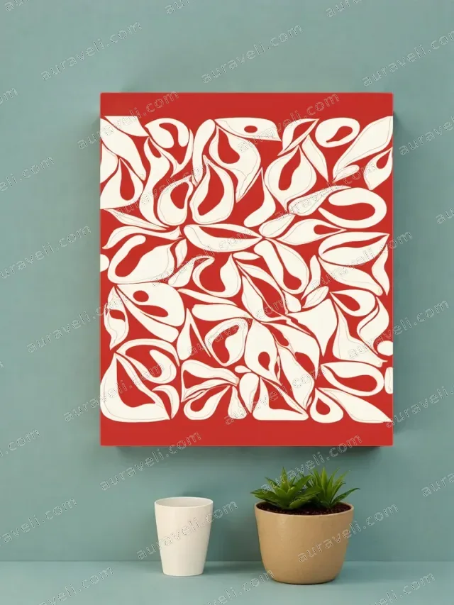 Abstract Floral Canvas Wall Art for Living Room Home Decor — art print