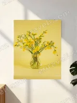 Yellow Daisy Bouquet Canvas Wall Art for Living Room Bedroom Home Decor – view 2