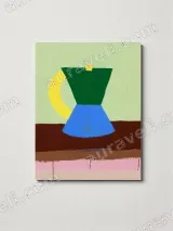 Abstract Geometric Coffee Pot Canvas Wall Art for Living Room Home Decor – view 3