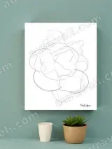 Abstract Geometric Line Art Canvas Wall Art for Living Room Home Decor
