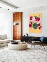 Vibrant Floral Vase Canvas Wall Art for Living Room Bedroom Home Decor – view 5