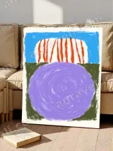 Abstract Swirl Circle Canvas Wall Art for Living Room Home Decor – view 5