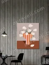 Minimalist Floral Vase Canvas Wall Art for Living Room Home Decor – view 2