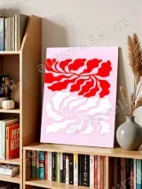 Abstract Floral Canvas Wall Art for Living Room Bedroom Home Decor – view 3