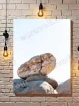 Beach Rock Stack Canvas Wall Art for Living Room Home Decor