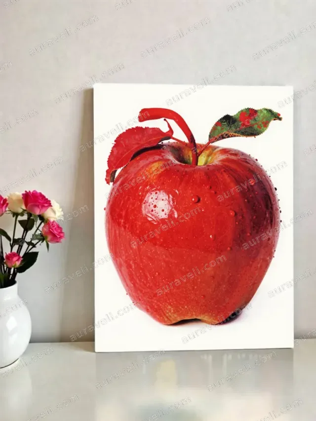 Red Apple Canvas Wall Art for Living Room Bedroom Home Decor — art print