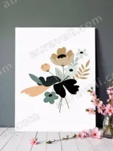 Minimalist Floral Canvas Wall Art for Living Room Bedroom Home Decor – view 2
