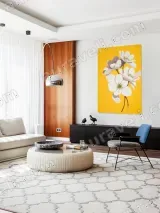 White Floral Canvas Wall Art for Bedroom and Living Room Home Decor – view 5