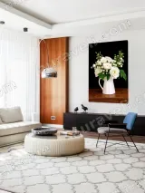 White Floral Bouquet Canvas Wall Art for Living Room Home Decor – view 5