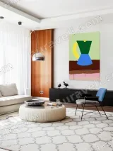 Abstract Geometric Coffee Pot Canvas Wall Art for Living Room Home Decor – view 5