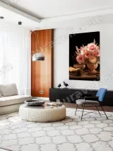 Pink Floral Still Life Canvas Wall Art for Living Room Home Decor – view 5