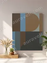 Abstract Geometric Shapes Canvas Wall Art for Living Room Home Decor – view 4