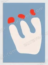 Minimalist Abstract Hand Canvas Wall Art for Living Room & Bedroom Decor – view 3