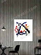 Abstract Colorful Ink Splash Canvas Wall Art for Living Room Bedroom Home Decor – view 3