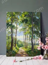 Forest Path Landscape Canvas Wall Art for Living Room Bedroom Home Decor – view 2
