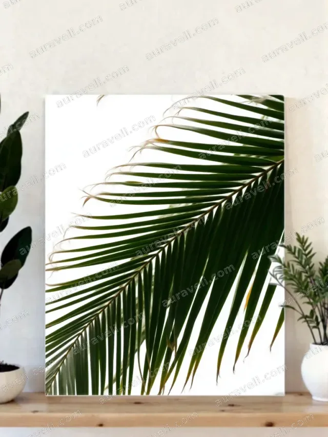 Tropical Palm Leaf Canvas Wall Art for Living Room Home Decor — art print