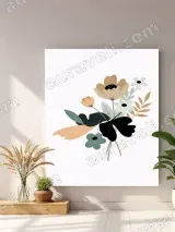 Minimalist Floral Canvas Wall Art for Living Room Bedroom Home Decor – view 4