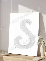 Abstract S Line Art Canvas Wall Art for Bedroom Living Room Home Decor – view 4