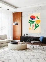 Colorful Floral Canvas Wall Art for Living Room Home Decor – view 5
