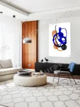 Abstract Bird & Geometric Canvas Wall Art for Living Room Home Decor – view 5