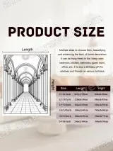 Architectural Archway Corridor Line Art Canvas Wall Art for Home Decor – view 7