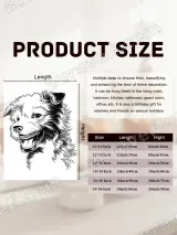 Happy Dog Black & White Line Art Canvas Wall Art for Home Decor – view 7
