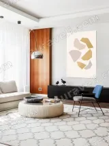 Abstract Geometric Gold & Blush Canvas Wall Art for Living Room Home Decor – view 5